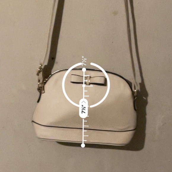 Bow tie cream crossbody bag - Picture 5 of 11